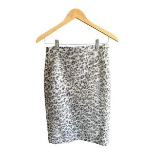 Women’s Ann Taylor Wool Blend Leopard Print Pencil Skirt
